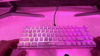 OLYGIVE Wired Membrane Gaming Keyboard 68 Key Keyboard RGB Gaming Keyboard Review [upl. by Assirrac]