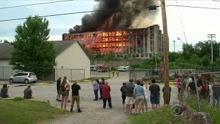 More than 100 firefighters respond to massive mill fire in Maine [upl. by Rodolphe535]