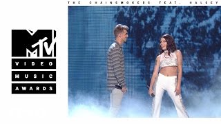 The Chainsmokers  Closer ft Halsey Live from the 2016 MTV VMAs [upl. by Aimek]