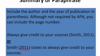 Basics of APA InText Citations [upl. by Leay]