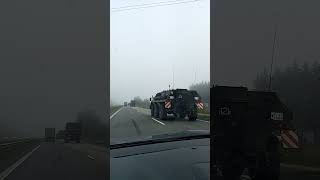 Bundeswehr Radpanzerkolonne auf der Autobahn in Litauen Sehr beeindruckend [upl. by Moishe]