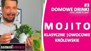 Jak zrobić MOJITO OWOCOWE  KRÓLEWSKIE  KLASYCZNE DOMOWE DRINKI 3 [upl. by Nolyad996]