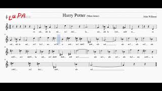 Harry Potter  Flauto dolce  karaoke  Note  Spartito  Canto  Instrumental [upl. by Kornher]