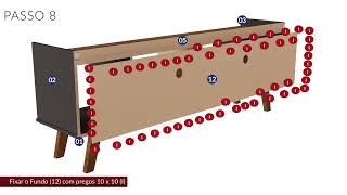 Rack Turim Móveis Bechara  Vídeo de Montagem [upl. by Ahse583]