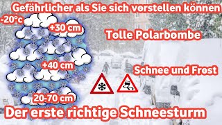 wetter in Deutschland Ein sehr starker Schneesturm kommt auf uns zu Arktischer Angriff [upl. by Adnilre653]