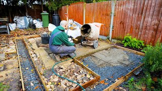 Shed Build Part 1  Extending concrete foundations to build a bigger shedworkshop [upl. by Bayard]