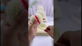 crochethat How to make yarn pompom for a hat here is the pompom maker crochet [upl. by Jos]