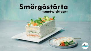 Smörgåstårta Zweedse sandwichtaart – recept – Allerhande [upl. by Ovida]