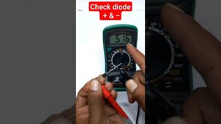 how to check the diode positive amp negative diode anode amp cathode how shorts [upl. by Rosalie]