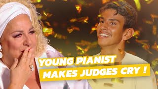 EMOTIONAL AUDITION young piano prodigy makes the Judges CRY and gets the GOLDEN BUZZER – FGT 2022 [upl. by Hluchy253]