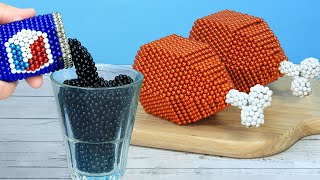 DIY  FAST FOOD Chicken from Magnetic Balls  Magnet Cooking Stop Motion vs ASMR [upl. by Cox]