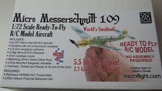 Micro Messerschmitt 109 world smallest RC Plane 172 Plantraco [upl. by Alano305]