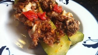 Stuffed Zucchini Recipe  Fresh Easy and Freakin Awesome [upl. by Erlin]