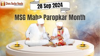 28 September 2024  MSG Maha Paropkar Month  Live Naamcharcha Satsang  SaintMSGInsan [upl. by Damales]