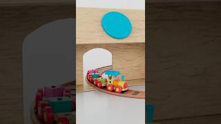 Wooden Train for Toddlers with Train Song  toytrain [upl. by Reifinnej]