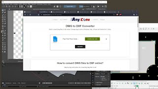 Videoguide  Convert CAD DWG in DXF or SVG for Opensource Software LibreCAD Krita Blender AnyConv [upl. by Aurita]