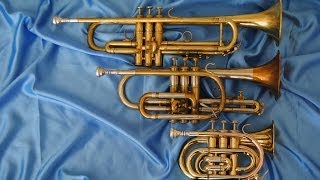 Comparison Pocket Trumpet Bb Trumpet and Cornet [upl. by Naitsirhc]