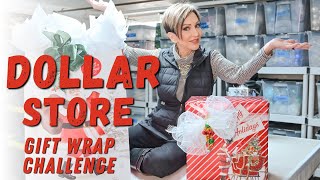 Dollar Tree Gift Wrap Challenge  Christmas 2023 [upl. by Anivas831]