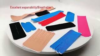 Various Types of Precut Kinesiology Tape  GSP Custom Color Muscle Patch [upl. by Notlit]