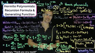 Recursion Relations and Generating Function of Hermite Polynomials [upl. by Adekram]