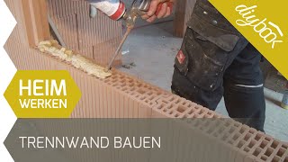 Trennwand bauen  Mauern ohne Mörtel [upl. by Ailehs]