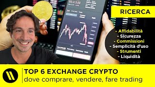 TOP 6 MIGLIORI EXCHANGE CRYPTO per COMPRARE VENDERE E FARE TRADING nel 2024 [upl. by Gustin]