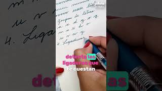 ✍️ CÓMO MEJORAR LA CURSIVA MANUSCRITA caligrafia tips shorts [upl. by Hickey]