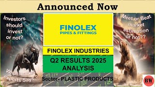 FINOLEX INDUSTRIES Q2 results 2025 FINPIPE FINOLEX results today FINOLEX INDUSTRIES Share News [upl. by Ronnoc192]