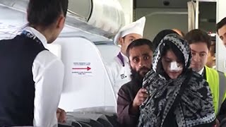 Domestic Violence Victim Reza Gul Leaves For Turkeyریزه گل برای درمان به ترکیه فرستاده شد [upl. by Bret295]