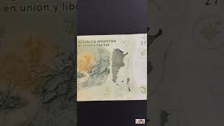 ARS 500 argentina 500 peso jaguar panther cat flower yungas jungle map theme currency [upl. by Ile]