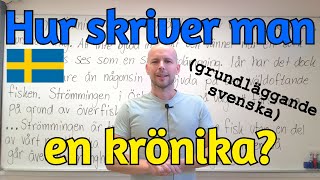 Krönika hur skriver man information grundläggande svenska SFI [upl. by Judith]