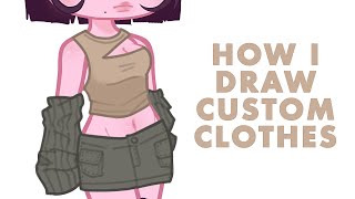 how I REALLY draw custom clothes ✨ [upl. by Siravart]