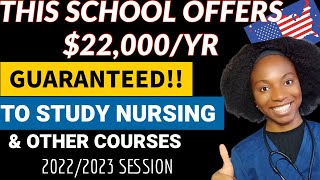 Guaranteed 22000 scholarship to study nursing amp more in the USA  No application fees  20222023 [upl. by Dao]