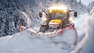 Plowing The Road in the Cold Winter Snowfall Weather  Snowplowing  snowplow  snowplow  plowing [upl. by Weinhardt759]