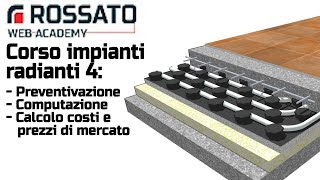 Corso riscaldamento a pavimento e a soffitto la preventivazione e calcolo costi [upl. by Hsot]