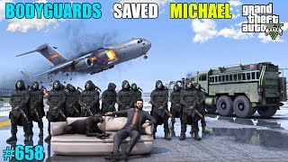 GTA 5  BIGGEST FIGHT OF MICHAEL BODYGUARDS  GTA 5 GAMEPLAY 658 [upl. by Rodenhouse]