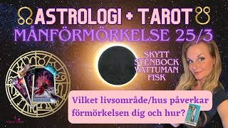 🌚MÅNFÖRMÖRKELSEN 253 för Skytten Stenbocken Vattumannen amp Fiskarna ♐️♑️♒️♓️astrologia tarot [upl. by Nagyam]