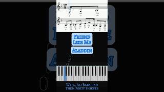 Aladdin  Friend Like Me Piano Cover Aladdin Disney FriendLikeMe RobinWilliams PianoShorts [upl. by Phemia]