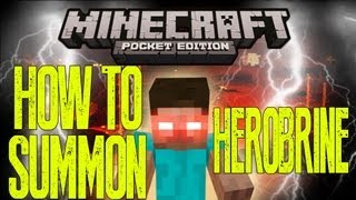 How To Summon Herobrine in Minecraft PE Mod Showcase [upl. by Omle]