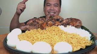 Chicken Inasal Spicy Instant Pansit Canton Mukbang Asmr [upl. by Aitan]