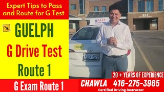 Guelph G Drive Test Route 1  Full Road Test Route  Tips amp Tricks to Pass G Test in Guelph [upl. by Sheley]