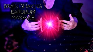 ASMR Intense amp rough eardrum massage ear tapping and cupping Deep inhaling and exhaling [upl. by Gentry]