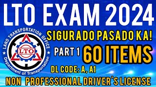 LTO NON PROFESSIONAL EXAM REVIEWER 2024  PART 1  CODE AA1 TAGALOG UPDATED [upl. by Asilav408]