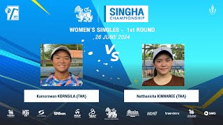 KAMORNWAN K Vs NATTHANICHA K SINGHA CHAMPIONSHIP 2024 Womens Singles  1st Round [upl. by Hobie53]