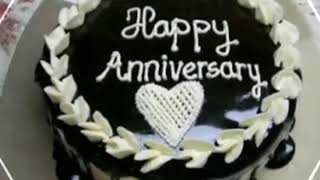 Happy Anniversary Cake Photos and Wedding Song Wishing [upl. by Ahseat]