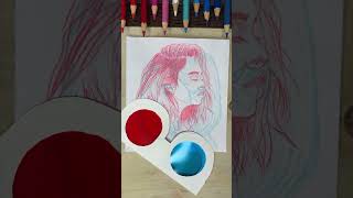 How to draw 3D effect  Anaglyph 3D painting shorts art 3D [upl. by Janetta]