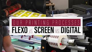 Flexographic vs Screen vs Digital  Our Printing Processes [upl. by Reinke747]