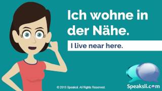 Where Do You Live  Learn German  Speaksli [upl. by Enaj229]