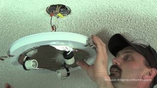 How To Replace A Ceiling Light Fixture [upl. by Aipmylo]