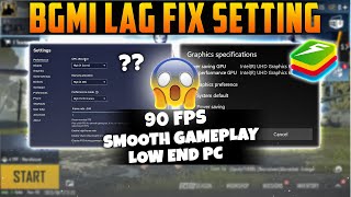 How To Fix Lag In BGMI PC  Bluestacks 5 Lag Fix Setting BGMI [upl. by Shelah]